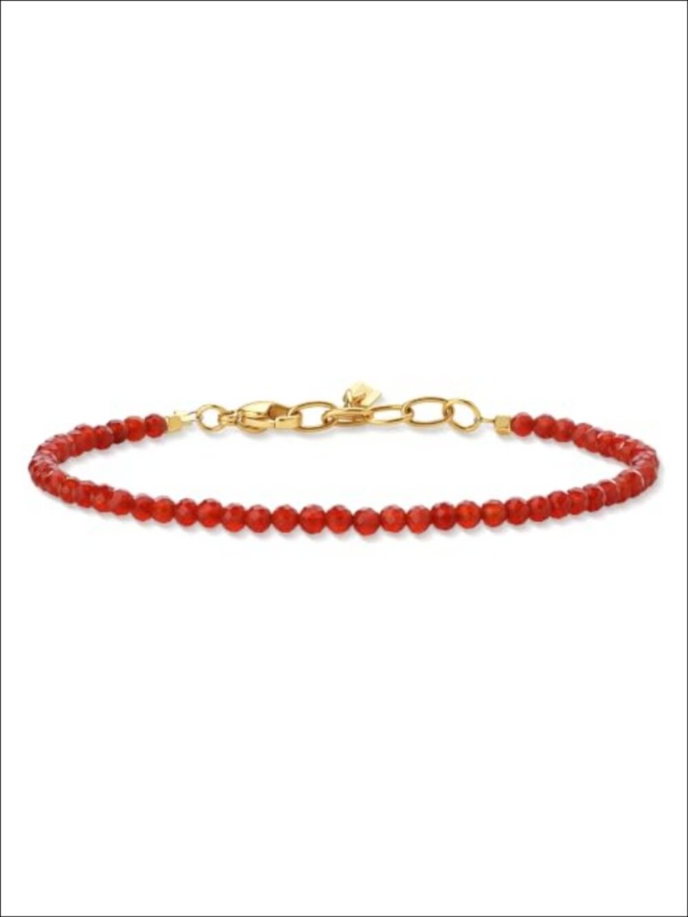 Dainty Crystal Beaded Bracelet 18K Gold Plated Adjustable Stacking Women